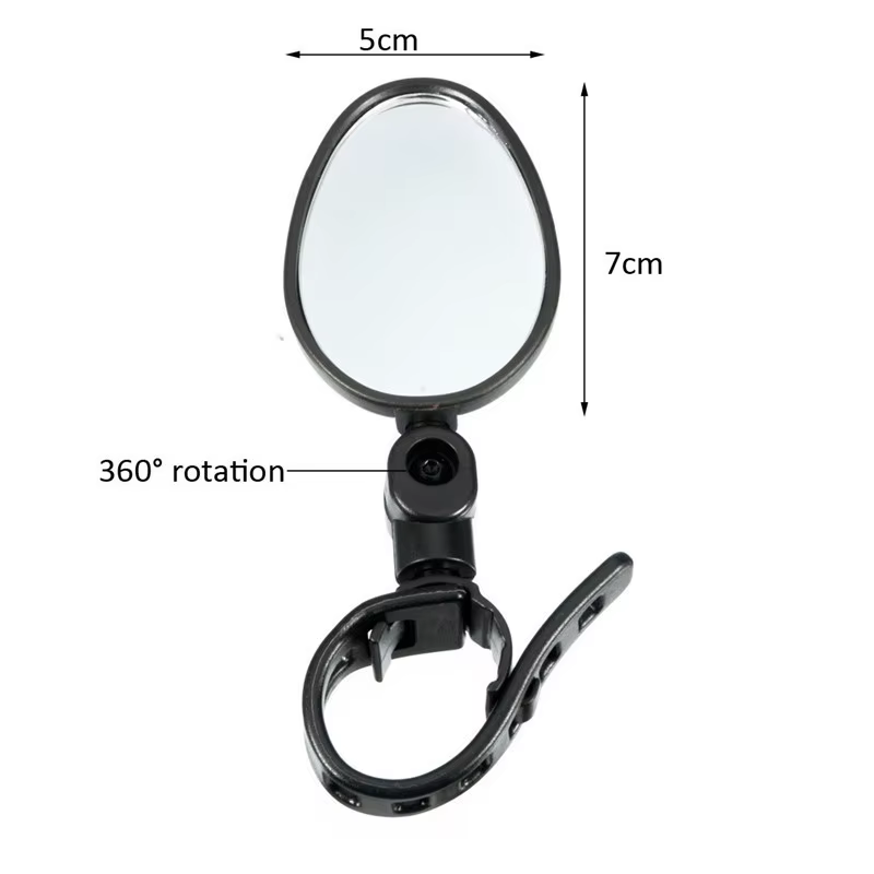 1pc Rétroviseur de scooter électrique Vue arrière 360 ° Mini miroir rotatif pour Xiaomi M365