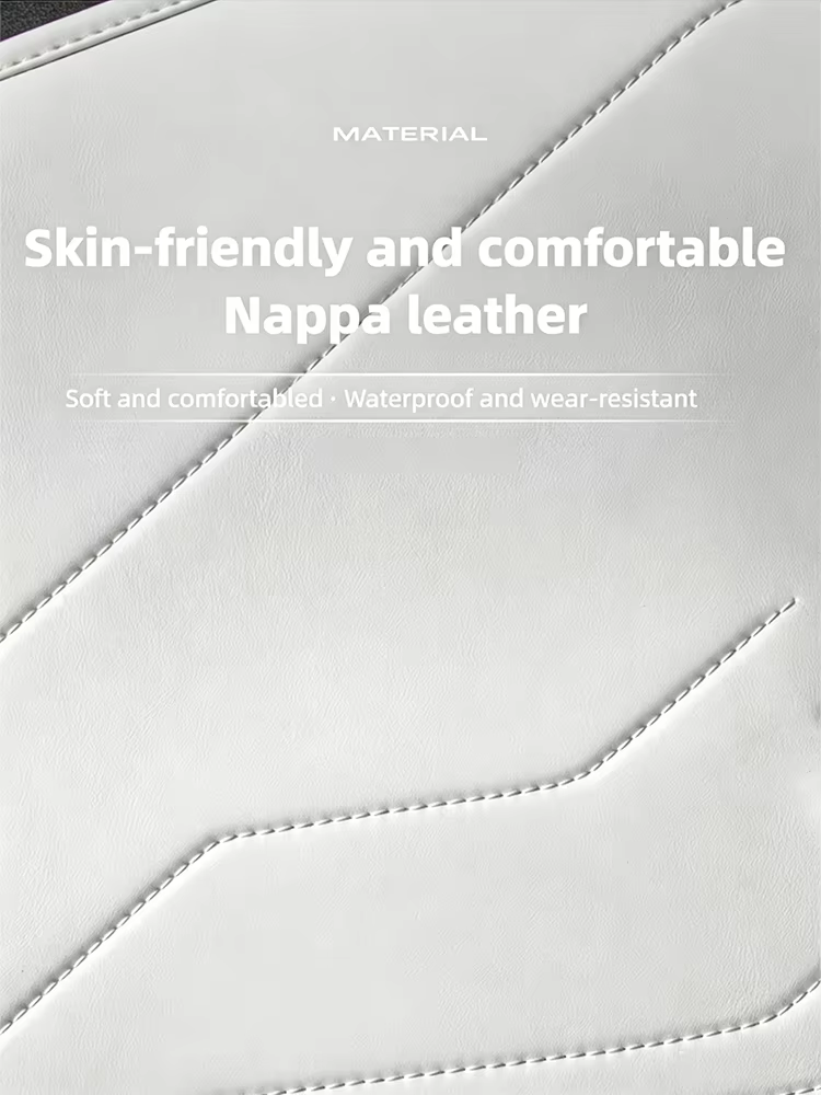 Pour Tesla Model Y/YL Juniper, accessoires de décoration intérieure, protections, tapis en cuir blanc Model 3 Highland, 2 pièces, cockpit, 2 côtés