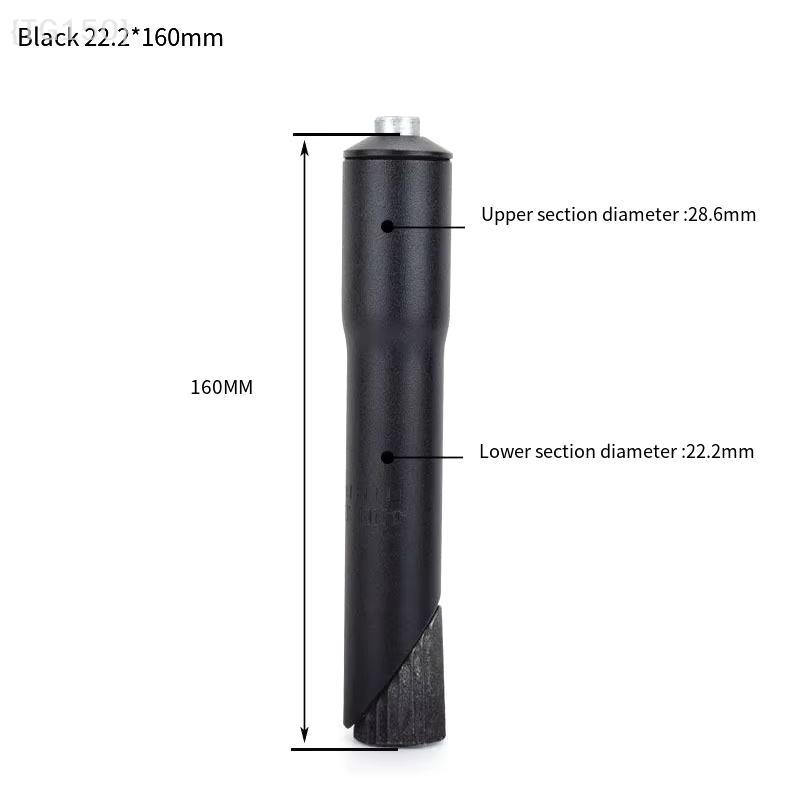 Extension de tige de vélo de 22.2mm, adaptateur de montage en aluminium pour direction sans fil de 1-1/8 pouces, pièce de vtt de route