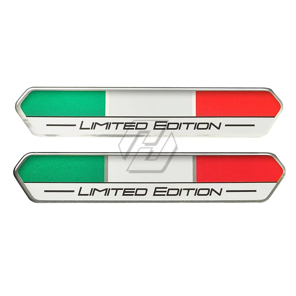Autocollant d'édition limitée avec drapeau italien pour moto