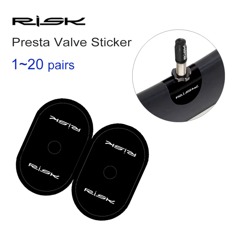 Risque 1 ~ 20 paires autocollant de jante de Valve Presta de vélo