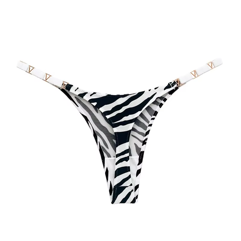 Sexy culotte en forme de V décoration en métal sous-vêtements sport taille basse slips femmes Lingere femme culotte sous-vêtements femmes Lingerie