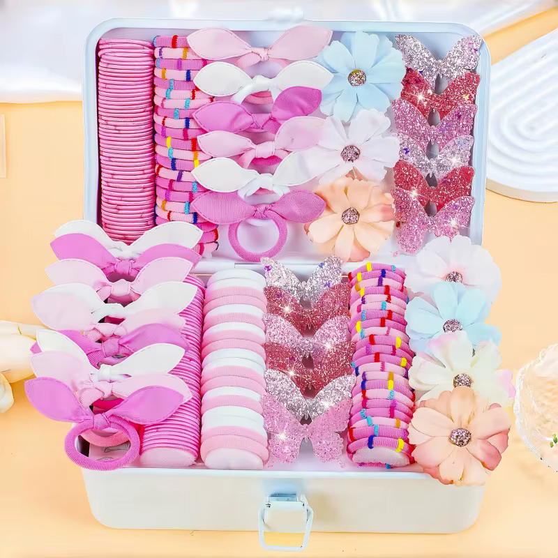 Ensemble d'accessoires pour la Saint-Valentin rose 190 pièces |   Comprend un nœud, des fleurs et des motifs de fleurs artificielles |   Parfait pour la Saint-Valentin.