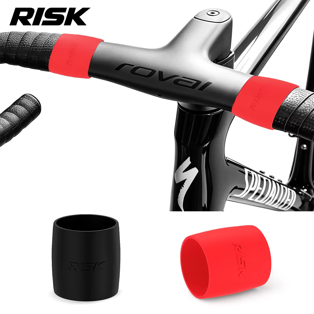 Lot de 2 attaches de guidon élastiques en silicone pour vélo de route RISK