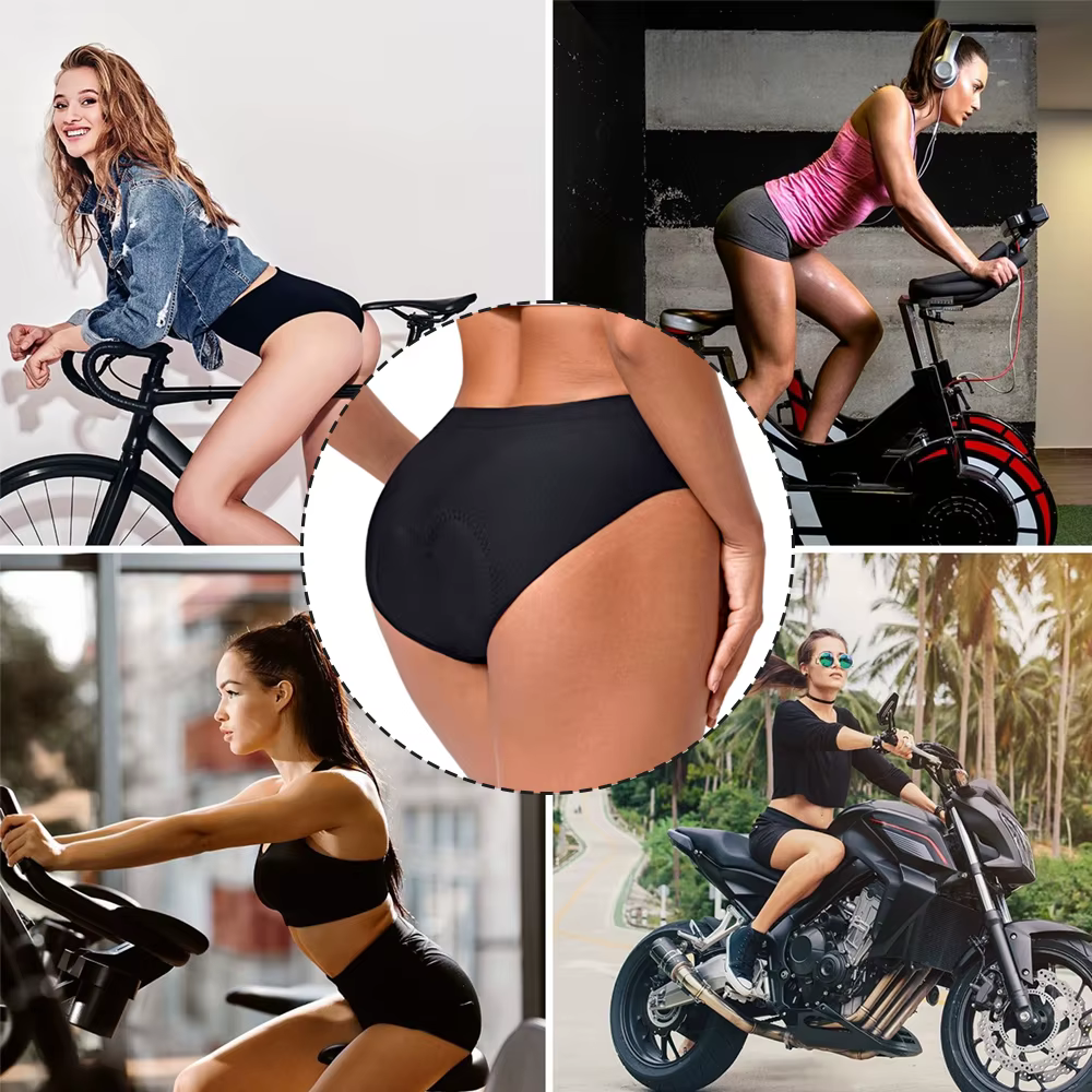 Sous-vêtements de vélo rembourrés 4D pour femmes