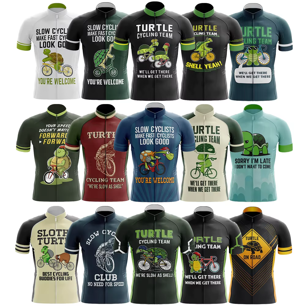 Maillot d'équipe de cyclisme à manches courtes pour hommes