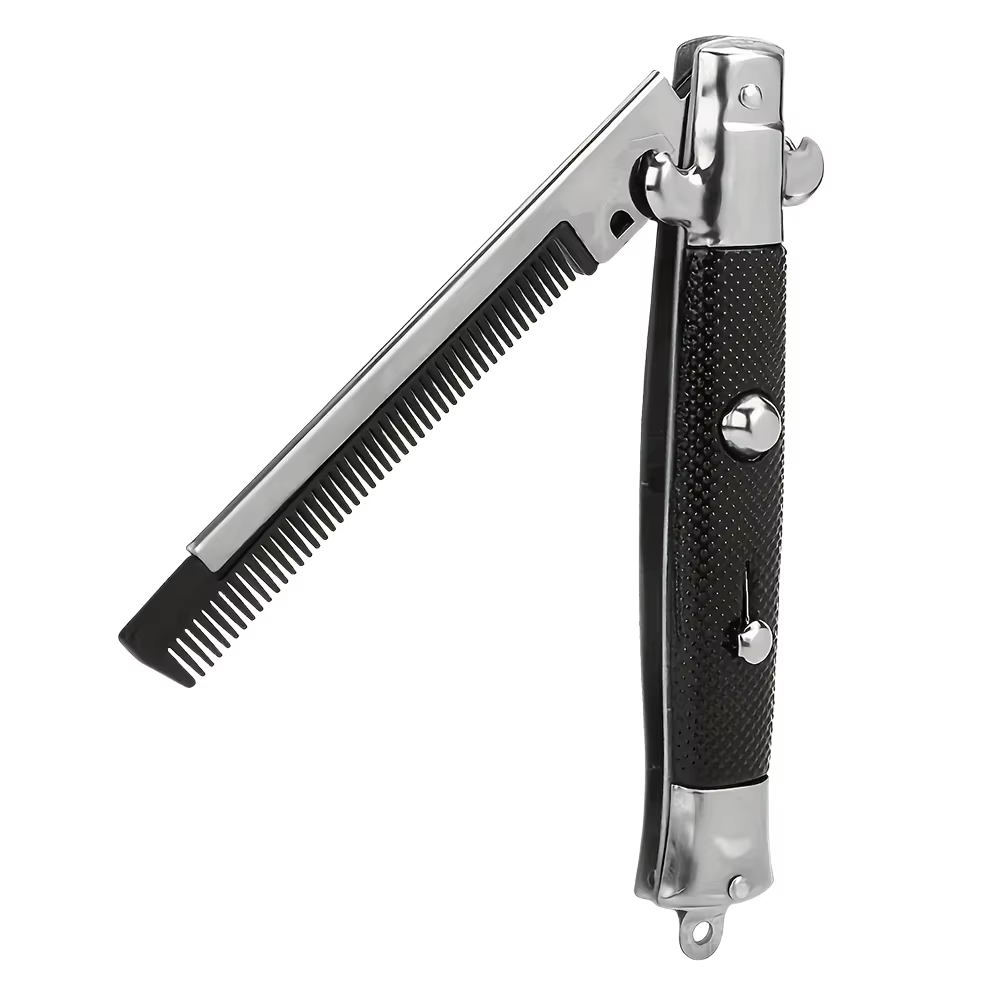 Brosses à couteaux pliables portables, peigne tondeuse à cheveux, peigne à ressort pliant, peignes automatiques, accessoires de brosse, outils de coiffure