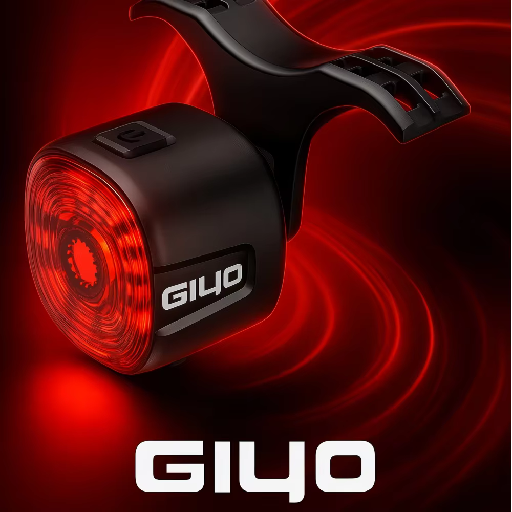 GlYO Feu arrière de vélo - Intelligent avec détection de freinage automatique / Option non intelligente - IP66 étanche USB rechargeable pour VTT/vélo de route