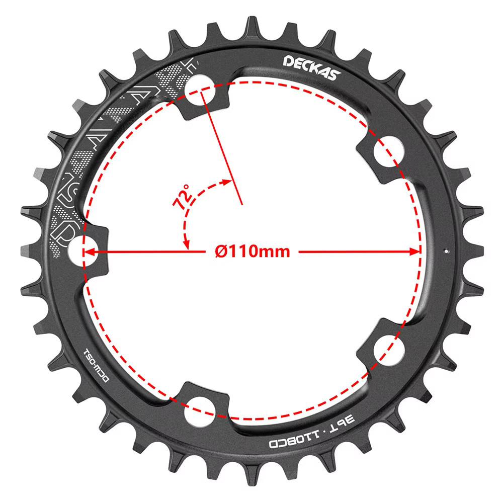 Deckas 110/5 BCD 110BCD vélo de route plateau large étroit 36T-58T roue à chaîne